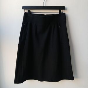 Ibex Izzie A Line Merino Wool Skirt Black Women's Small